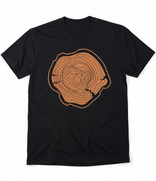 Great Lakes Tree Rings Tee (Black