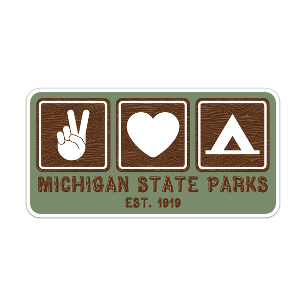 Peace Love Parks Sticker