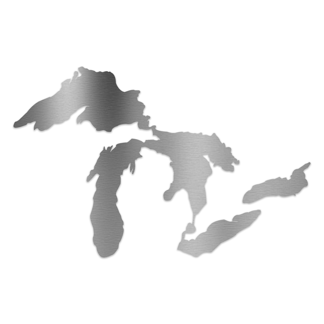 Metallic Silver Great Lakes Proud Decal