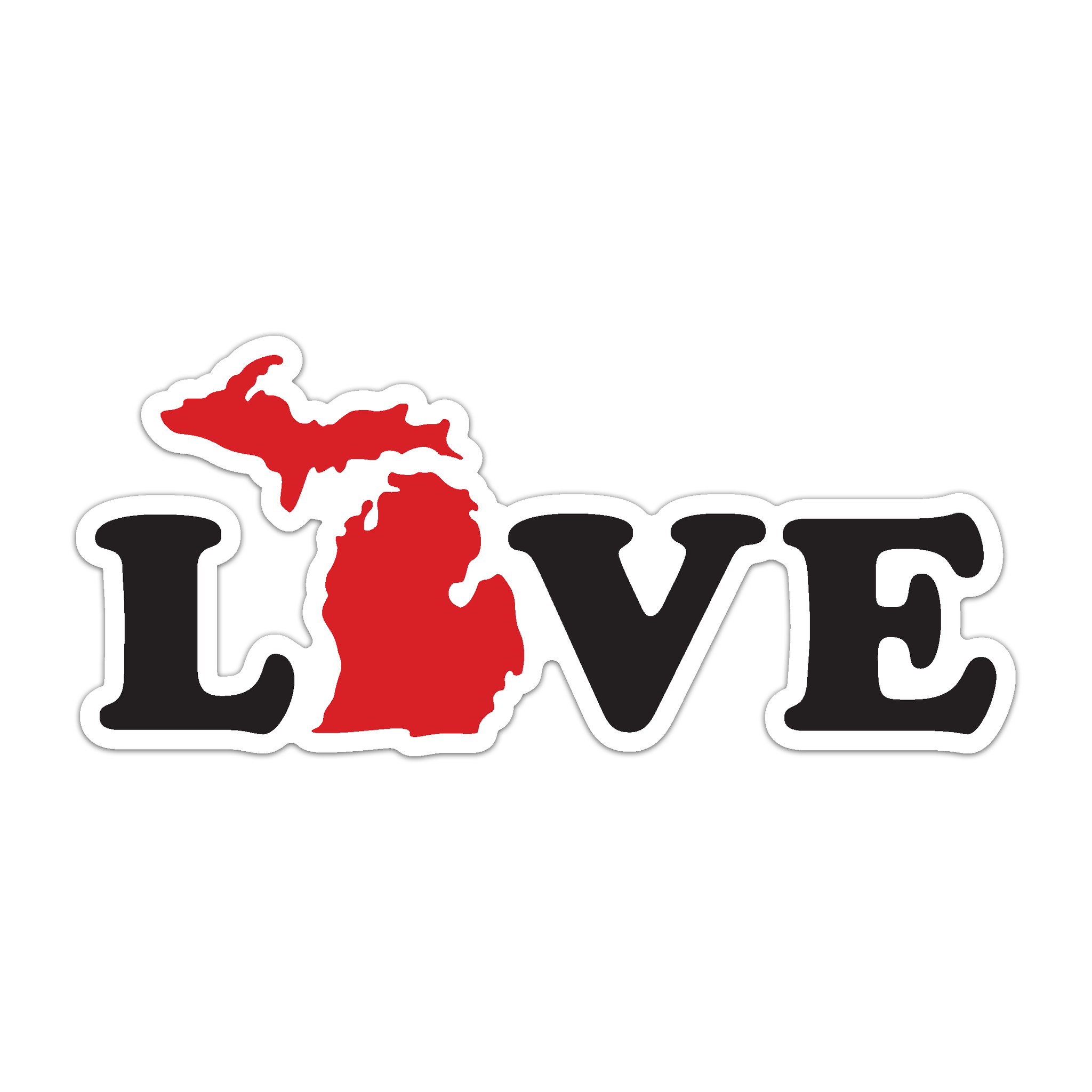 Yoonek Michigan State MI Decal Sticker - Cross Arrow Design For Car, Laptop (6x6 Inch)
