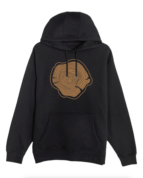 Great Lakes Tree Rings Hoodie (Black)