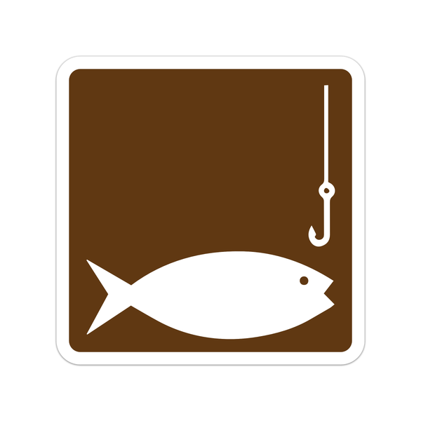 Fishing Icon Sticker