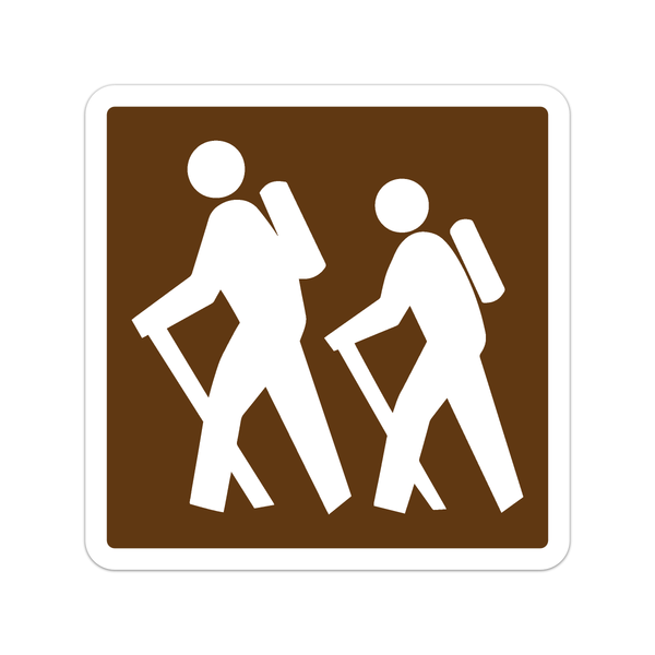Hiking Icon Sticker