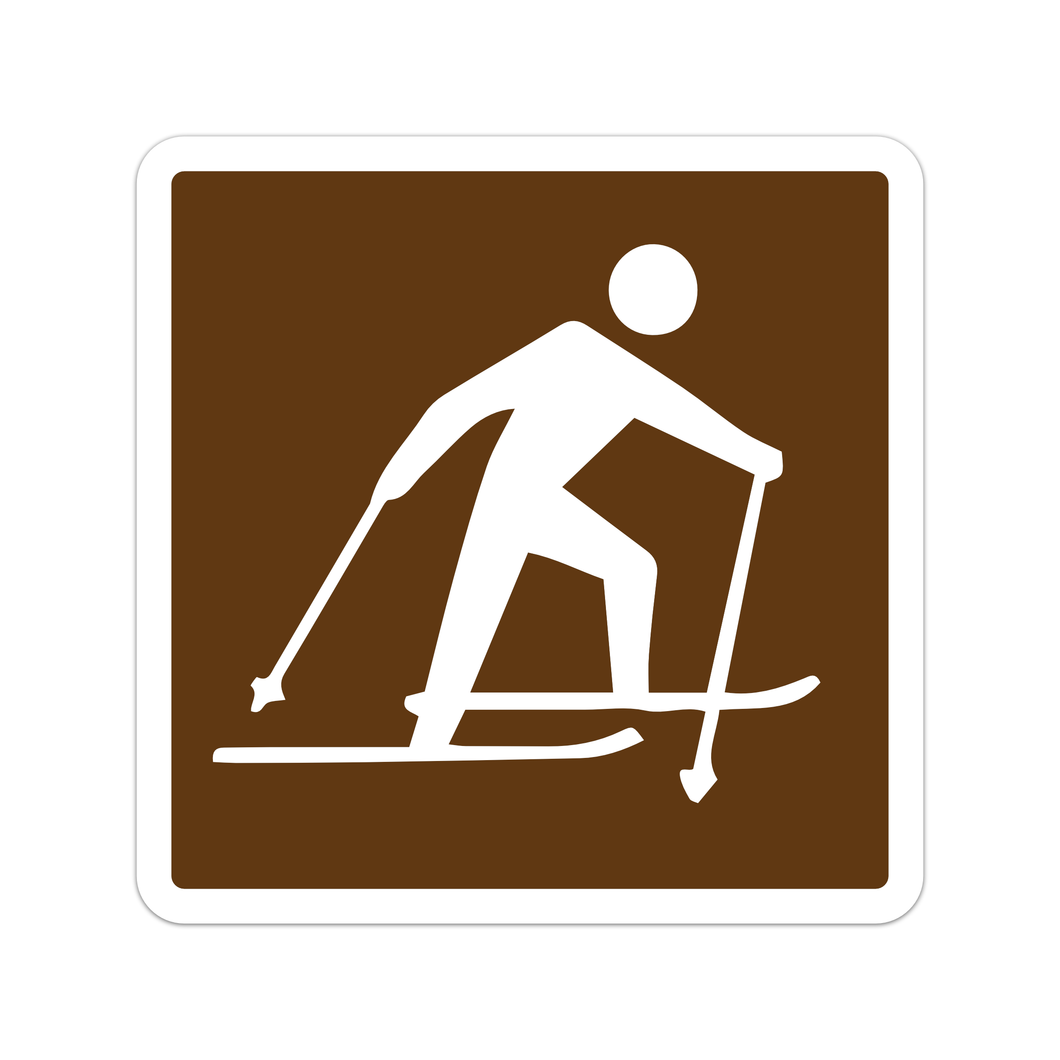 Skiing Icon Sticker