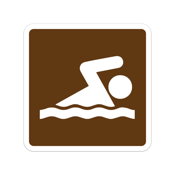 Swimming Icon Sticker
