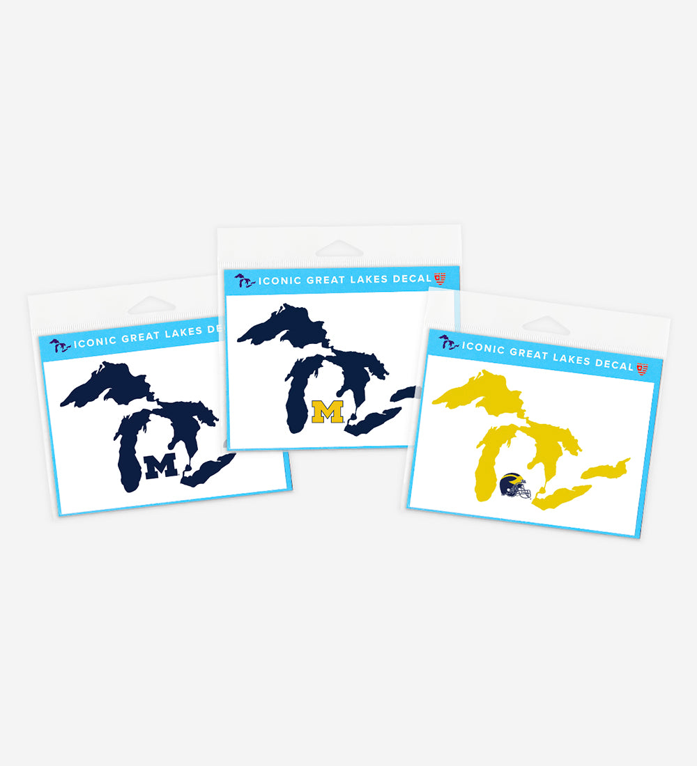 Great Lakes Proud NCAA U of M Decals (3-Pack)