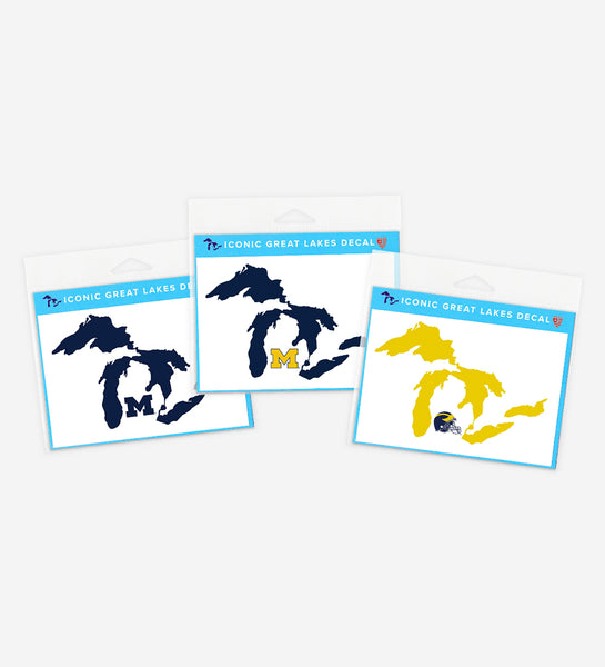 Great Lakes Proud NCAA U of M Decals (3-Pack)
