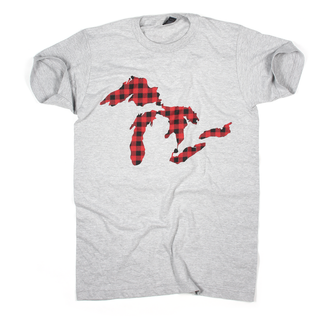 Great Lakes Proud Buffalo Plaid Unisex Soft T-Shirt