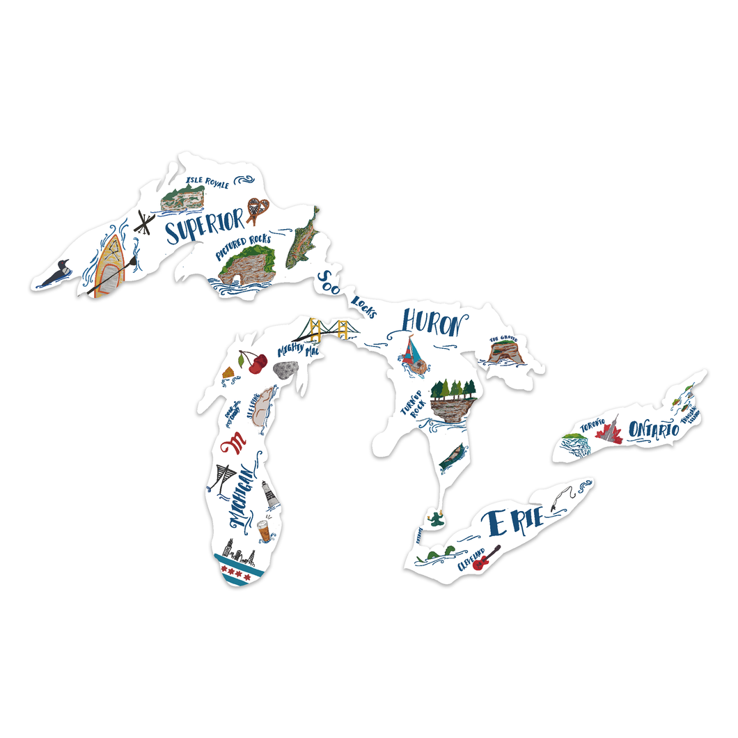 Great Lakes Proud Icons Decal