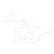 Load image into Gallery viewer, Great Lakes Proud NCAA MSU Decal (White S)
