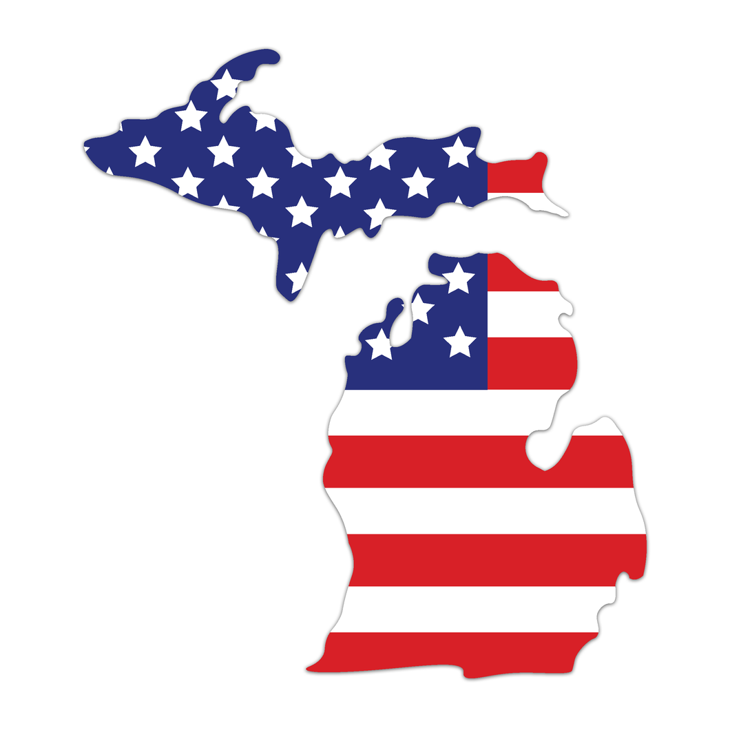 Michigan USA Flag Decal