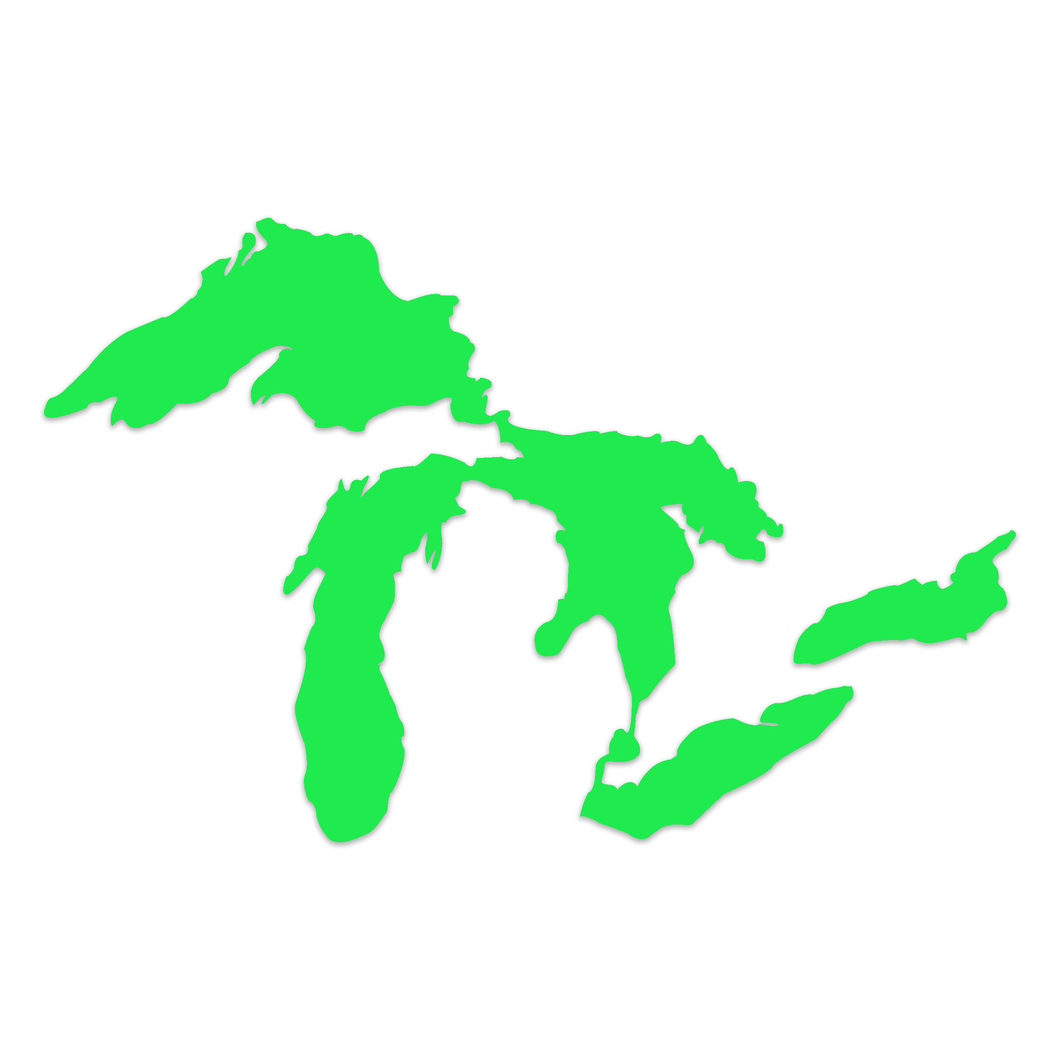 Great Lakes Proud Fluorescent Decal (Green)