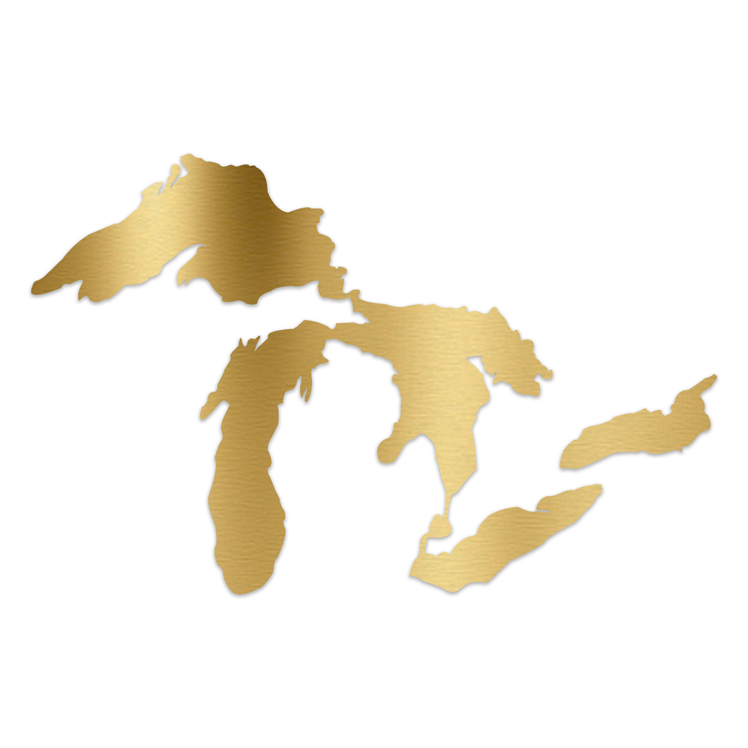 Metallic Gold Great Lakes Proud Decal