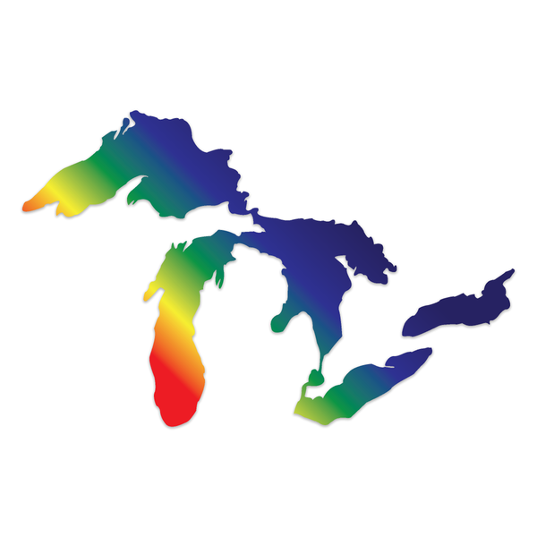 Great Lakes Proud Rainbow Decal