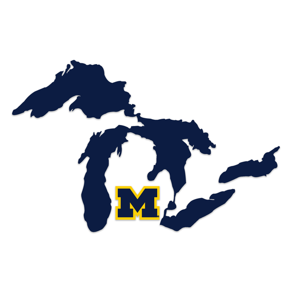 Great Lakes Proud NCAA U of M Decal (Blue/Blue)