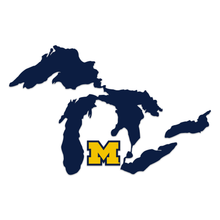 Load image into Gallery viewer, Great Lakes Proud NCAA U of M Decal (Maize &amp; Blue)
