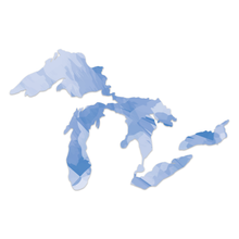 Load image into Gallery viewer, Great Lakes Proud Watercolor Decal (Blue)
