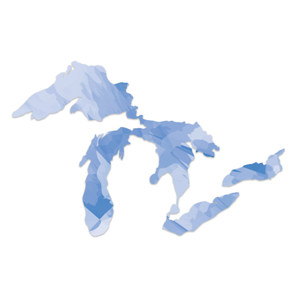 Great Lakes Proud Watercolor Decal (Blue)