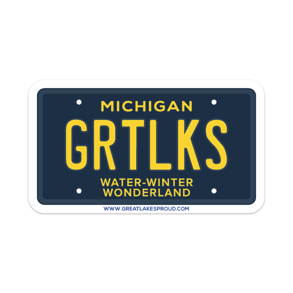 License Plate Sticker - Water Winter Wonderland