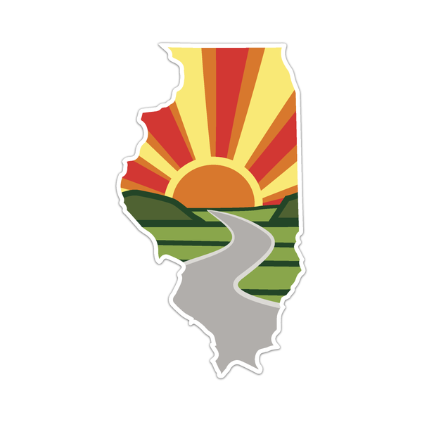 Illinois Landscape Sunrise Decal