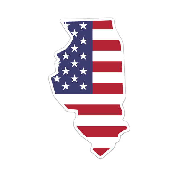 Illinois USA Flag Decal