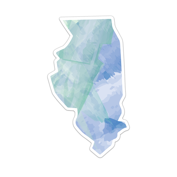 Illinois Watercolor Decal