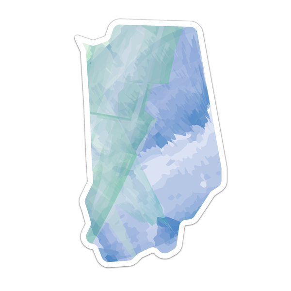 Indiana Watercolor Decal
