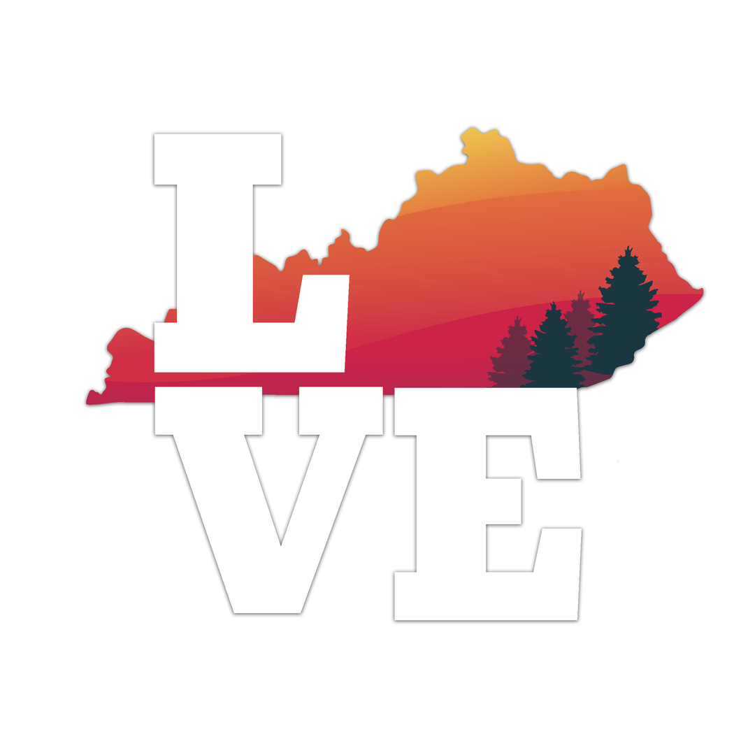 Kentucky Block LOVE Sunset Decal