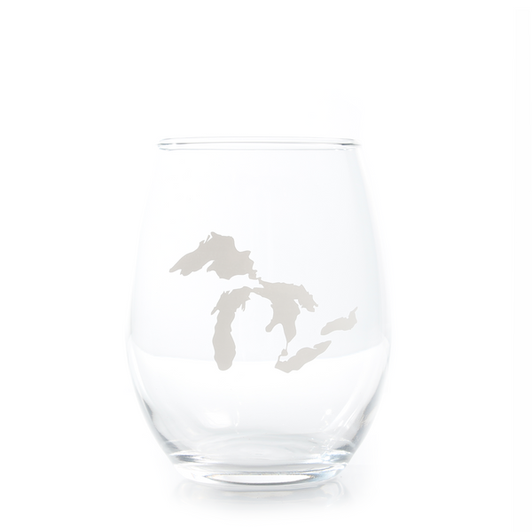 Great Lakes Stemless Wine Glass