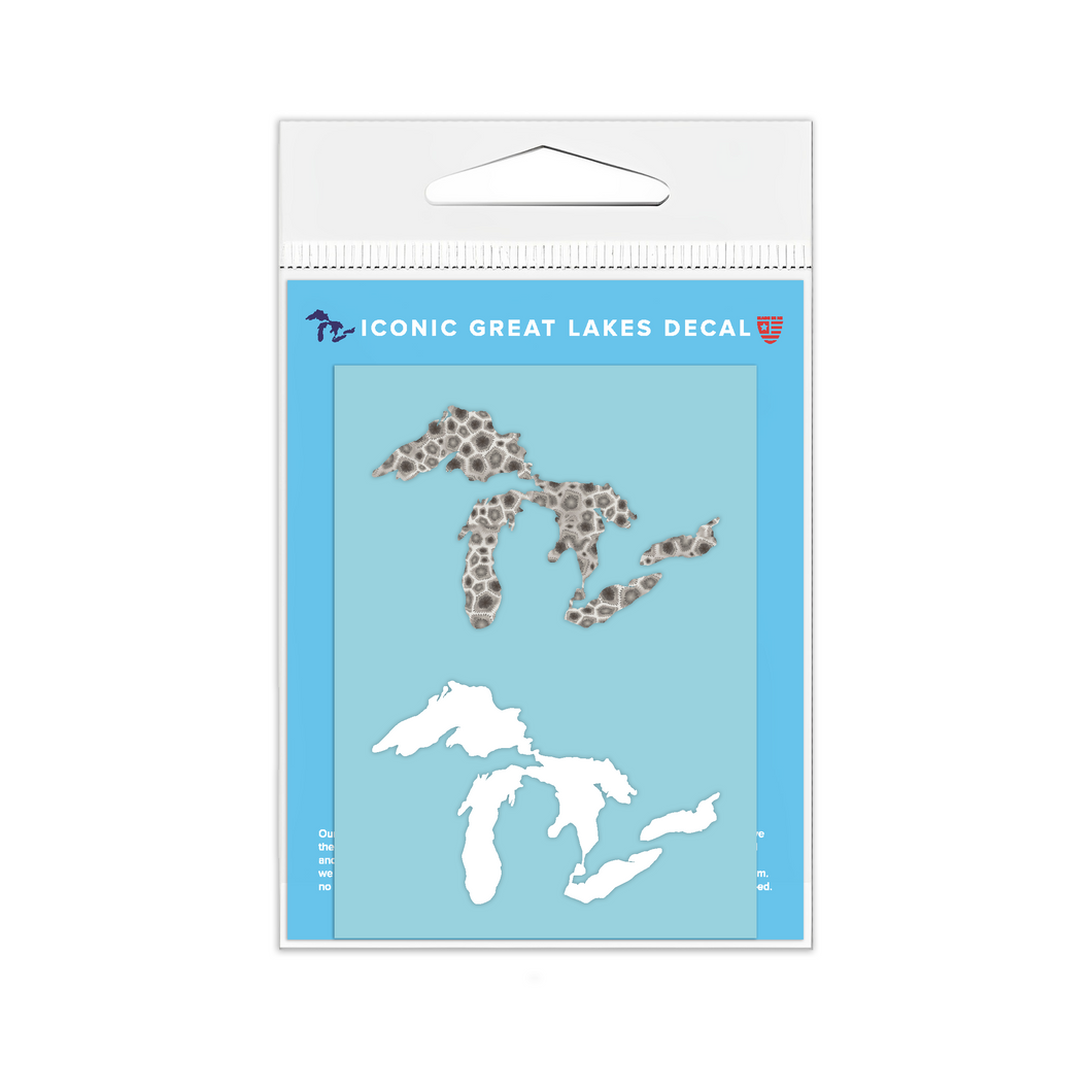 Great Lakes Proud Mini Decals - Petoskey & White