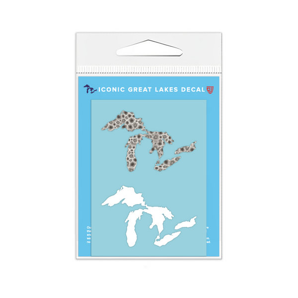 Great Lakes Proud Mini Decals - Petoskey & White