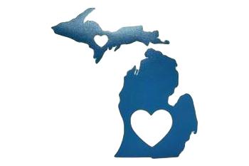 Michigan Heart Decal