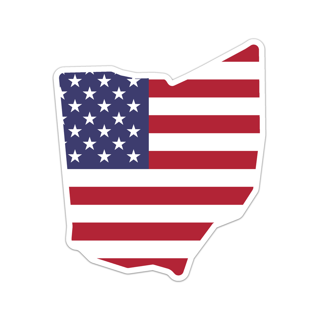 Ohio USA Flag Decal