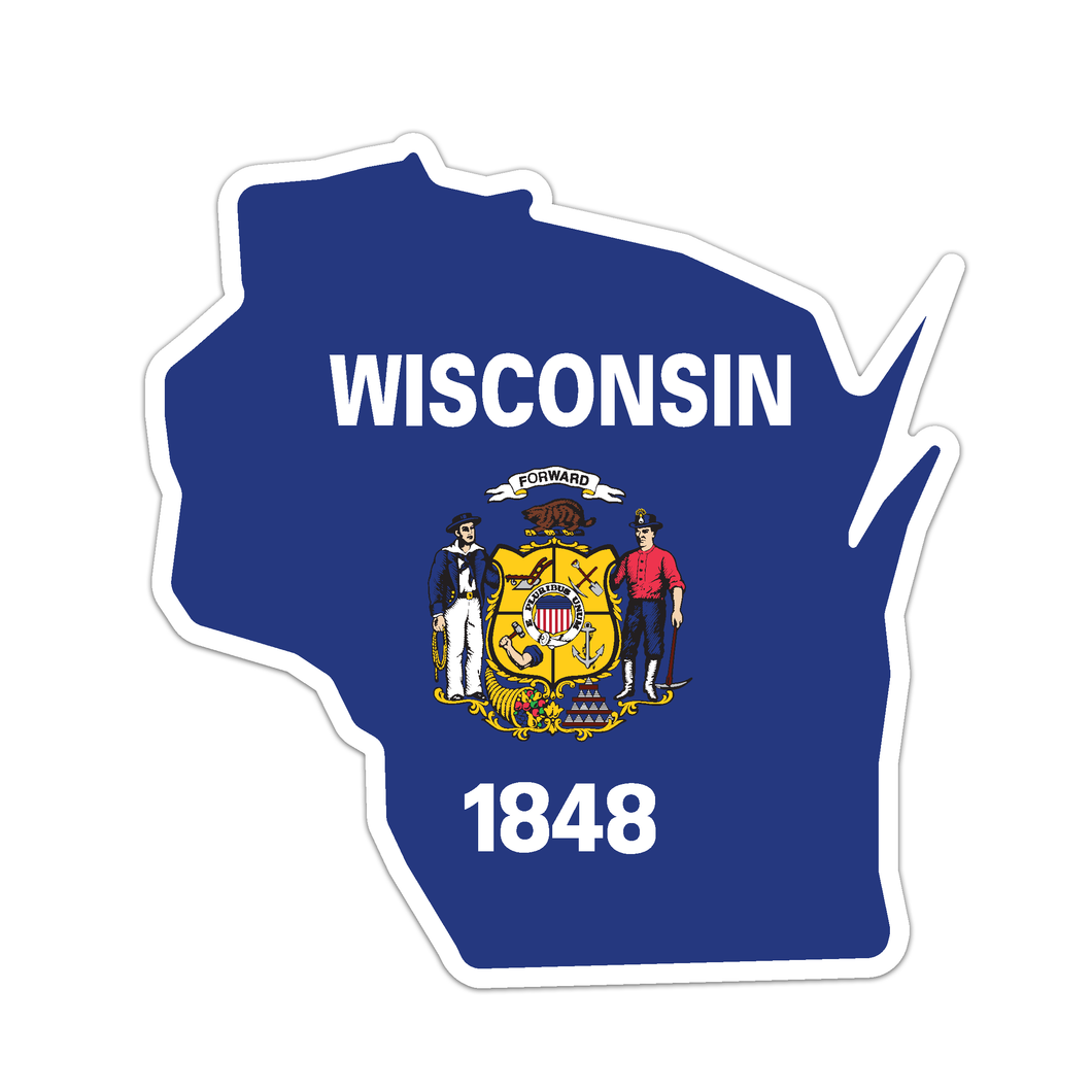 Wisconsin State Flag Decal