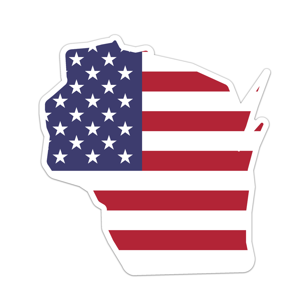 Wisconsin USA Flag Decal